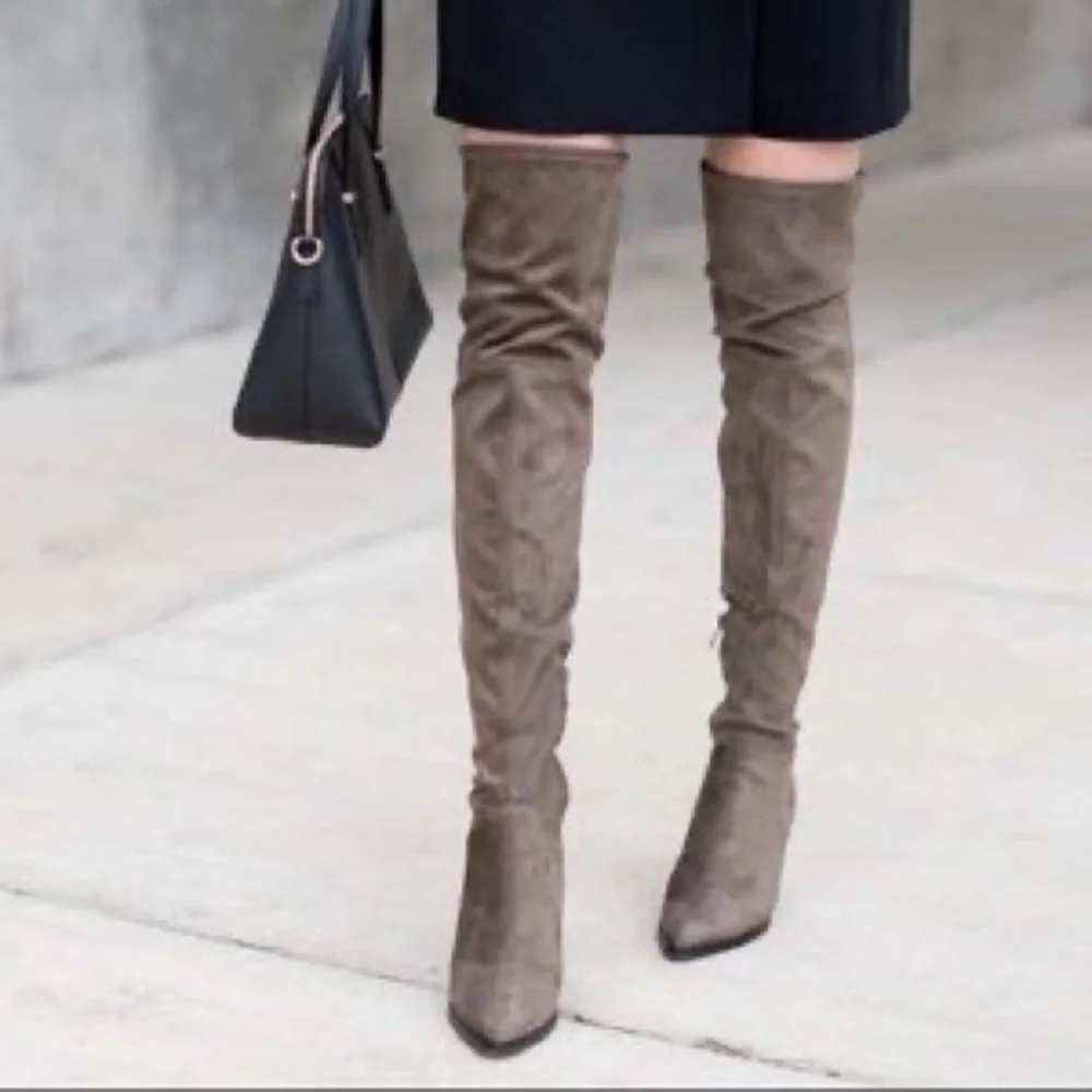 Marc Fisher Womens Yacinda Faux Suede Tall Over-The-Knee Boots